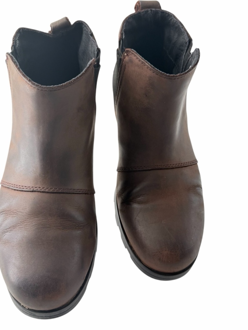 Sorel Women's Chelsea Brown Leather Ankle Booties Waterproof Durable Women's 6.5